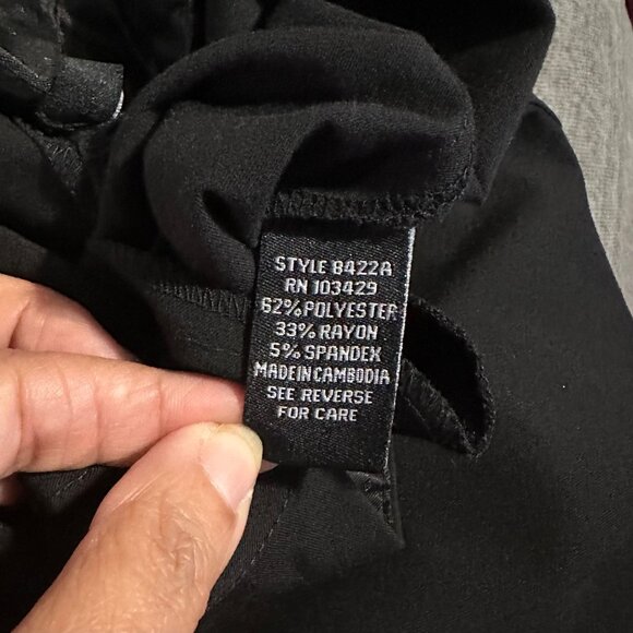 Bay Studio Plus Womens Dress Pants 16W Black Stretch Straight Leg Classic Work - Picture 5 of 6